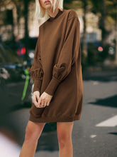 Load image into Gallery viewer, Pure Color Casual Long Sleeve Sweater Dress
