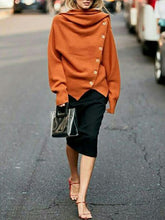 Load image into Gallery viewer, Fashion Casual Long-sleeved Button Pile Collar Top
