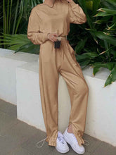 Load image into Gallery viewer, Fashion Loose Drawstring Leg Cuff Casual Two-piece Suit

