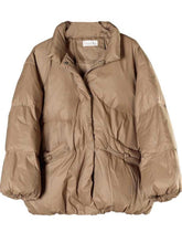 Load image into Gallery viewer, Autumn And Winter Solid Color Warm Bread Women&#39;S Coat
