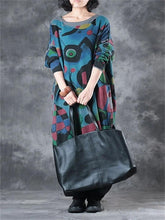 Load image into Gallery viewer, Casual Women&#39;S Retro Printed Sweater Dress
