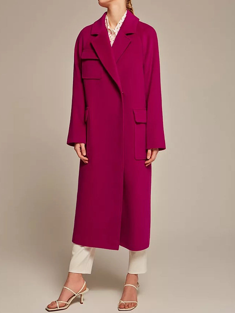 Fashion Solid Color Pocket Casual Jacket