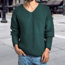 Load image into Gallery viewer, Men&#39;S Fashion Solid Color V-Neck Knitted Sweater
