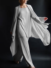 Load image into Gallery viewer, Casual Simple Loose Top Pants and Coat Three Piece Suit
