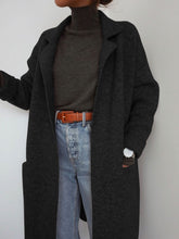 Load image into Gallery viewer, Solid Color Lapel Long Sleeve Casual Woolen Coat
