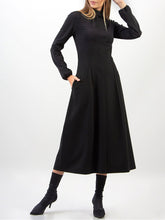 Load image into Gallery viewer, Elegant High Neck Long Sleeve Dress
