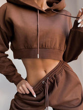 Load image into Gallery viewer, Women&#39;S Fashion Sports Solid Color Hooded Knitted Suit
