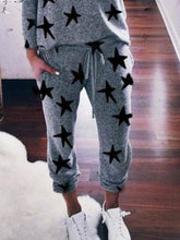 Load image into Gallery viewer, Fashion Star Print Long Sleeve Two-piece Suit
