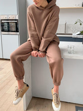 Load image into Gallery viewer, Fashion Casual Hooded Loose Two-piece Suit
