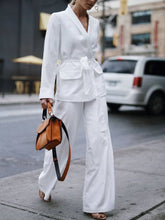 Load image into Gallery viewer, Women&#39;s Belted Two-piece Suit
