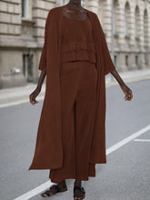 Load image into Gallery viewer, Loose Women&#39;s Round Neck Knitted Three-piece Suit
