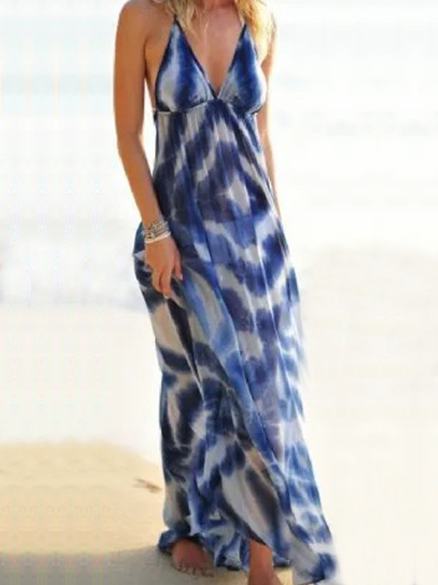 Fashion Tie-dye Gradient Casual Dress