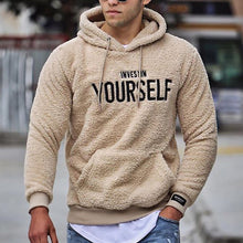 Load image into Gallery viewer, Pure Color Casual Letter Print Plush Long-Sleeved Hoodie
