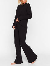 Load image into Gallery viewer, Ribbed Pullover Loose Casual Knit Suit
