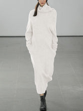 Load image into Gallery viewer, Ladies High Neck Pullover Knit Long Dress
