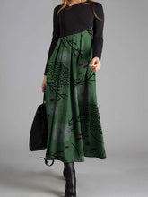 Load image into Gallery viewer, Fashion Casual Plant Print Long Sleeve V-neck Dress
