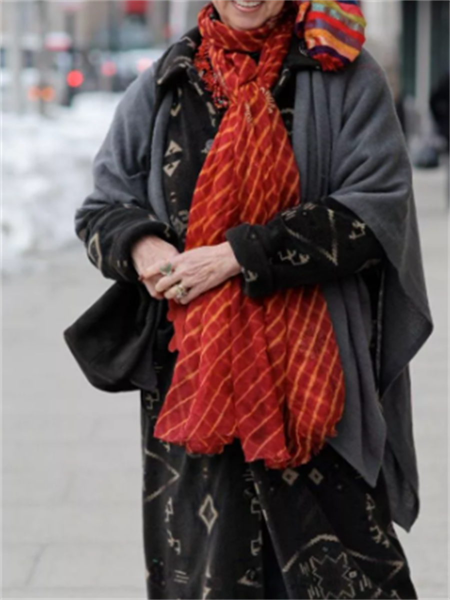 Fun Graffiti Print Women'S Long Coat Jacket