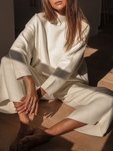 Load image into Gallery viewer, Fashion High Collar Loose Solid Color Two-Piece Suit
