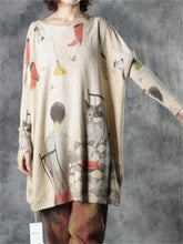 Load image into Gallery viewer, Fun Cartoon Loose Print Bat Sleeve Women&#39;S Sweater
