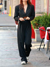 Load image into Gallery viewer, Fashion Solid Color Lapel Short Top Leisure Two-piece Suit
