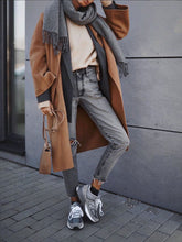 Load image into Gallery viewer, Loose Casual Solid Color Lapel Long Coat
