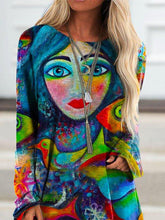 Load image into Gallery viewer, Casual Face Birds Artistic Print Tops for Women
