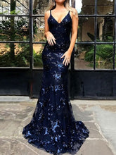 Load image into Gallery viewer, Straps and Sequins Elegant Evening Dress
