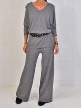 Load image into Gallery viewer, Casual Solid Color Long Sleeve V-neck Three-piece Suit
