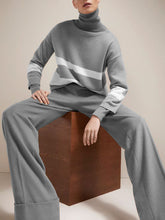 Load image into Gallery viewer, Fashion Casual High Neck Long Sleeve Sweater Suit
