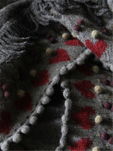 Load image into Gallery viewer, Grey autumn and winter fashion loose casual wool dress
