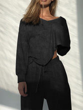 Load image into Gallery viewer, Casual V-neck Loose Long Sleeves Two-piece Suit

