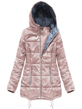 Load image into Gallery viewer, Warm Solid Color Zipper Button Hooded Jacket
