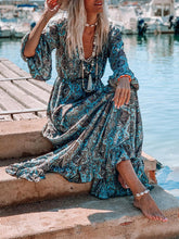 Load image into Gallery viewer, Retro Ethnic Print Women&#39;S Holiday Dress
