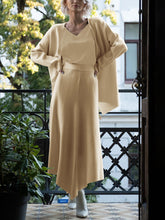 Load image into Gallery viewer, Elegant And Simple Top Skirt and Coat Three-Piece
