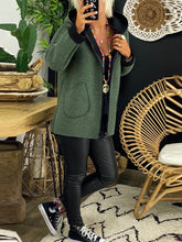 Load image into Gallery viewer, Pure Color Long-sleeved Hooded Casual Coat
