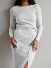 Load image into Gallery viewer, Fashion Ribbed Crew Neck Sweater Suit
