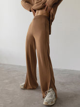 Load image into Gallery viewer, Casual Knitted Wide-Leg Pants Suit
