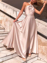 Load image into Gallery viewer, Halter Off Shoulder Party Maxi Dress

