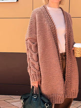 Load image into Gallery viewer, Casual Solid Color Long-sleeved Woolen Cardigan Ladies Jacket
