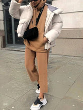 Load image into Gallery viewer, Pure Color Hooded Sweater Suit
