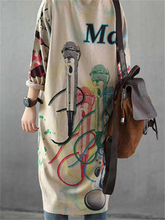 Load image into Gallery viewer, Fun Printed Round Neck Women&#39;S Knitted Dress
