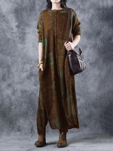 Load image into Gallery viewer, Retro Printed Loose Women&#39;S Sweater Long Skirt Coat
