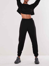 Load image into Gallery viewer, Casual Cropped Sweatshirt and Jogging Tow-piece Set
