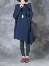 Load image into Gallery viewer, Casual Women&#39;S Loose Scarf Sweater Dress
