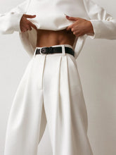 Load image into Gallery viewer, Fashion Solid Color Round Neck Long Sleeve Two-piece Suit
