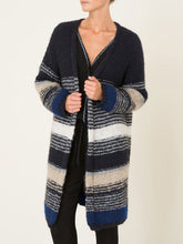 Load image into Gallery viewer, Casual Striped Women&#39;S Sweater Coat
