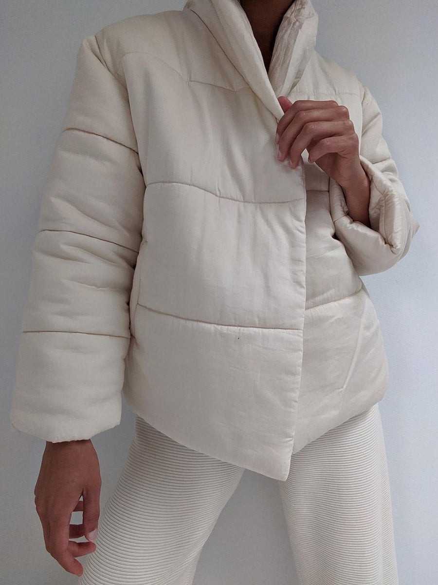 Fashion Casual Stand Collar Plush Fleece Warm Jacket