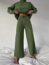 Load image into Gallery viewer, Turtleneck Sweater Knit Two-Piece Suit

