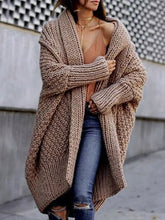 Load image into Gallery viewer, Fashion Pure Colour Long Sleeve Sweater Coat
