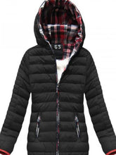 Load image into Gallery viewer, Women&#39;S Warm Solid Color Pocket Zipper Hooded Cotton Jacket
